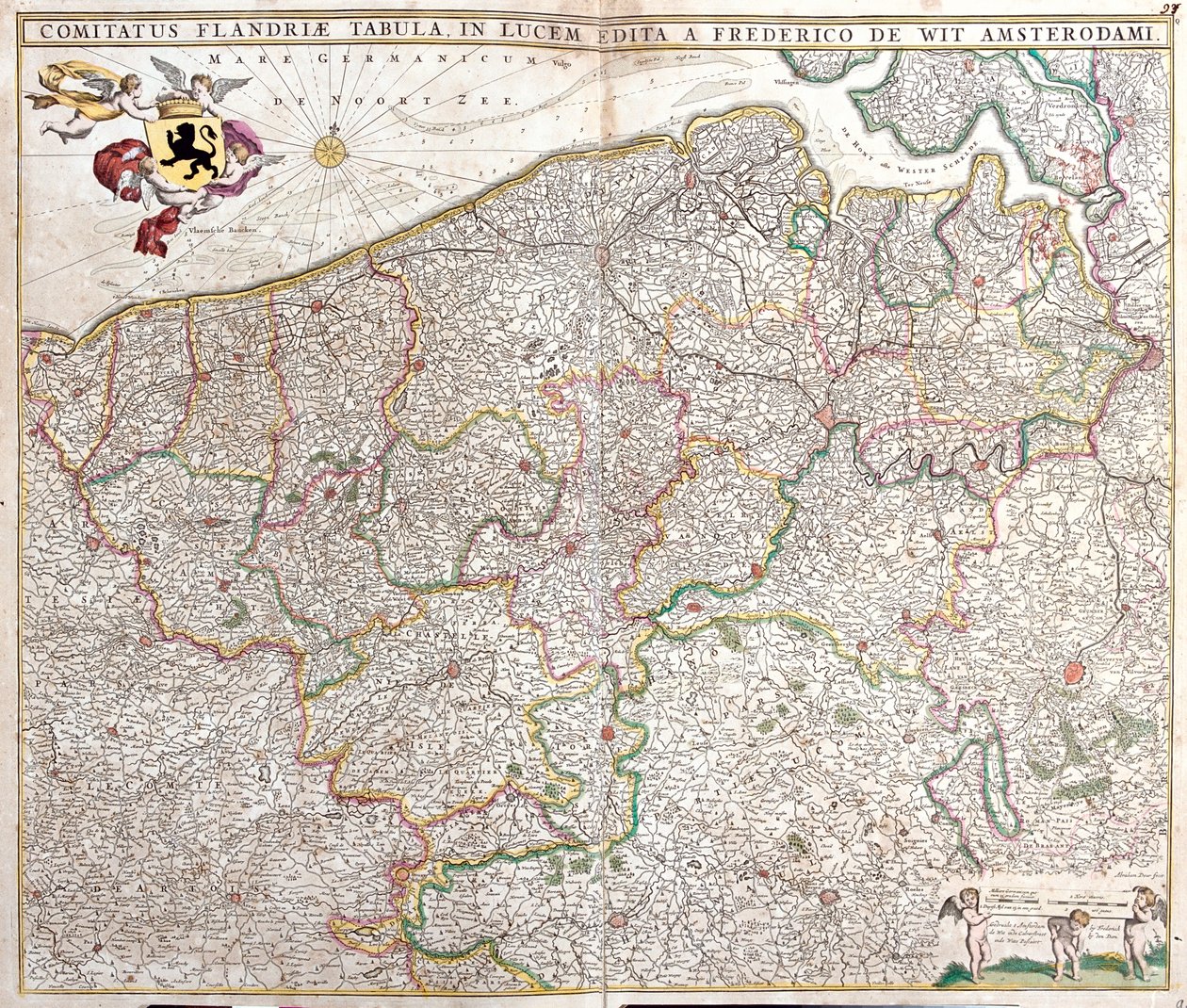 Zeeland, Nord-Pas-de-Calais, Flämische Region, Wallonien, Brüssel, Niederlande, Frankreich, Belgien von Frederick de Wit
