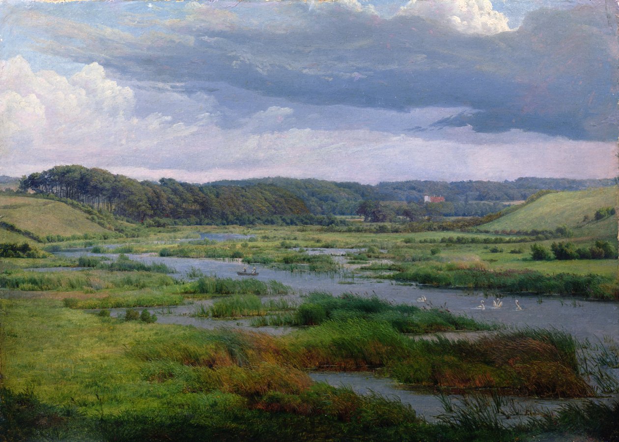 Landschaft bei Ribe, Dänemark von Frederik Kiaerskou