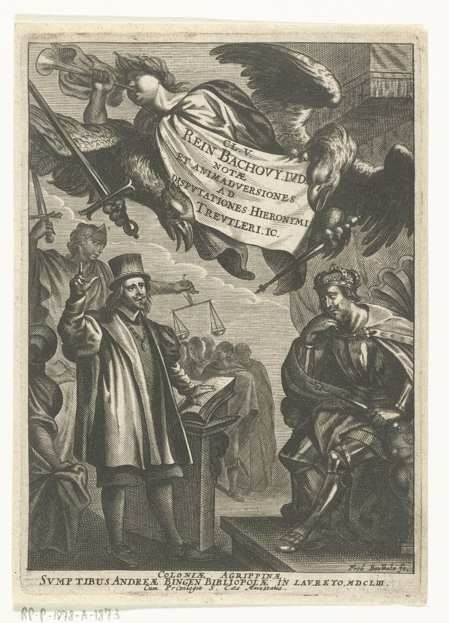 Disputationen von Reinhard Bachow von Echt und Hieronymus Treutler von Frederik Bouttats (I)