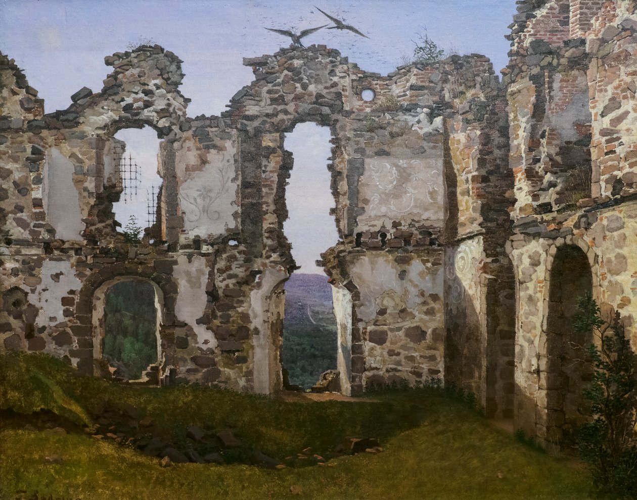 Die Ruinen von Brahehus in Schweden, Studie, ca. 1832 von Frederik Hansen Sodring