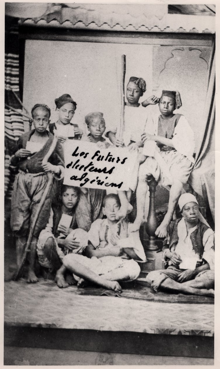 Algerische Kinder aus der Region Annaba, spätes 19. Jahrhundert von French Photographer