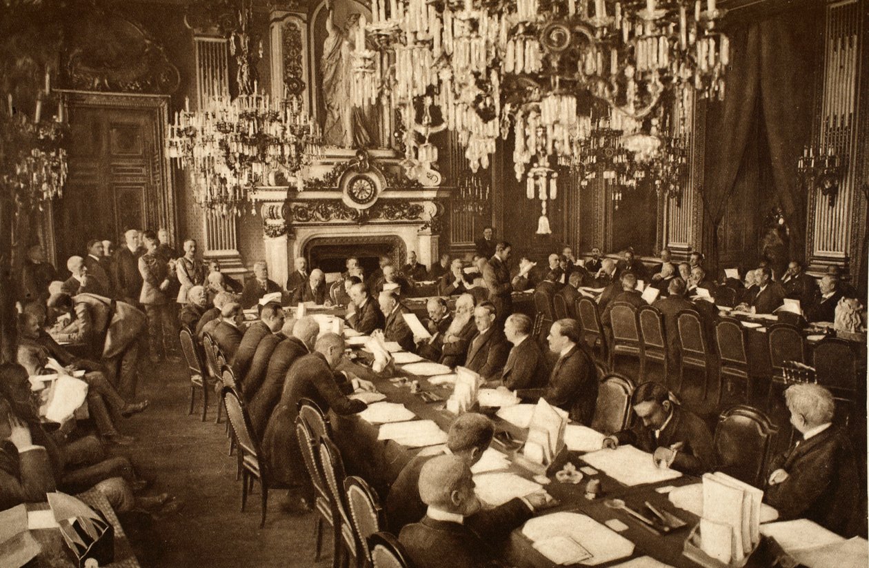 Eröffnungssitzung der Friedenskonferenz in Paris, 18. Januar 1919 von French Photographer
