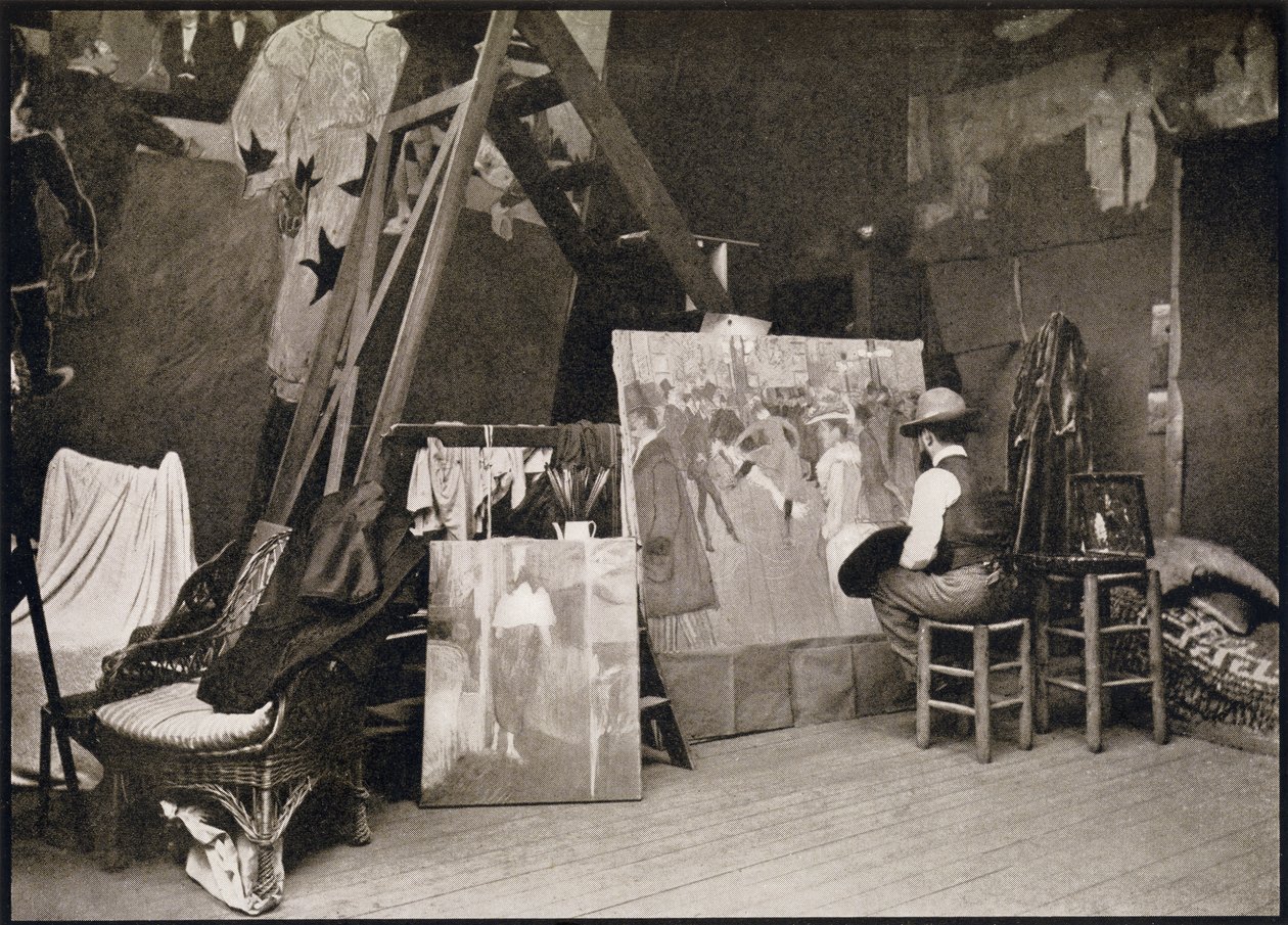 Toulouse-Lautrec in seinem Atelier in der Rue Caulaincourt, aus 