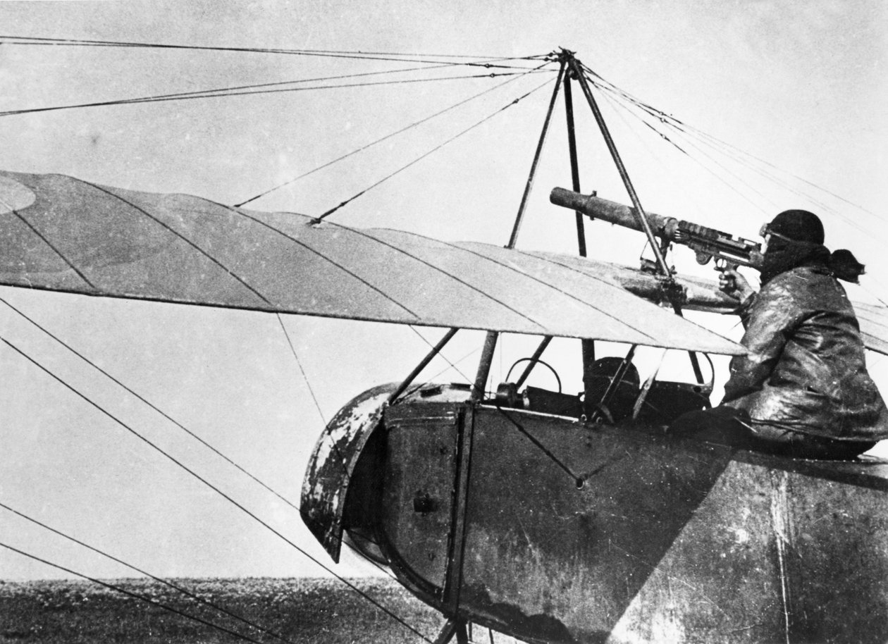 Flugzeugschütze während der Schlacht an der Marne, 1915 von French School