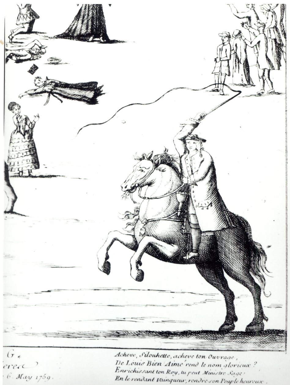 Etienne de Silhouette gegen die Generalpächter von French School