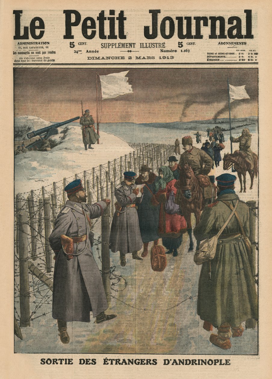 Ausländer verlassen Andrinople, Titelbildillustration aus 