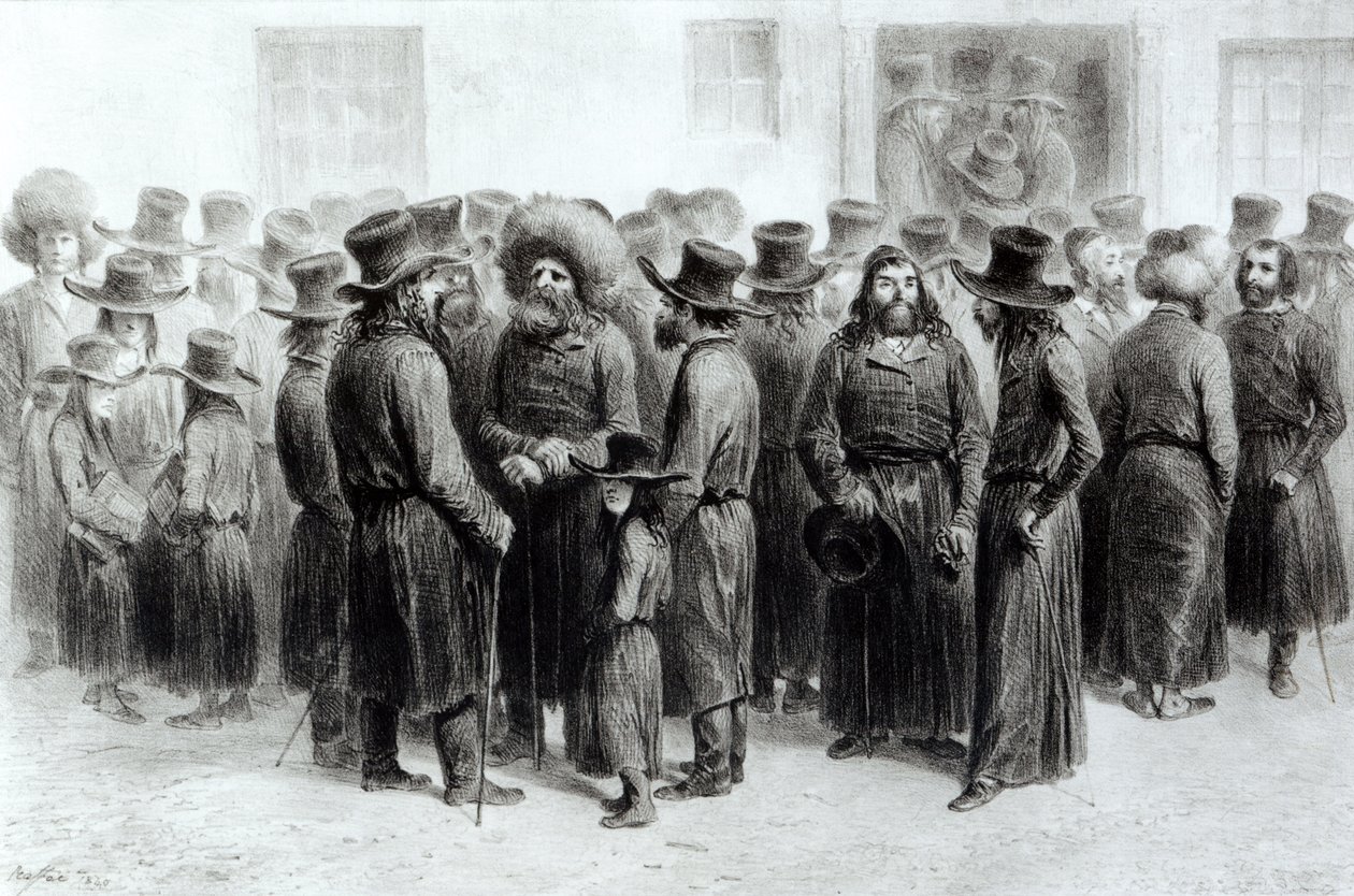 Jüdische Händler und Kaufleute, gedruckt von Auguste Bry von French School