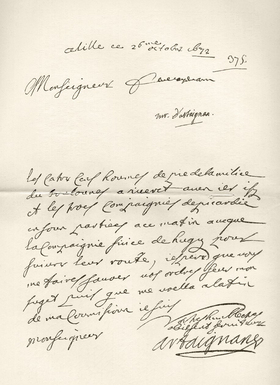 Brief von d