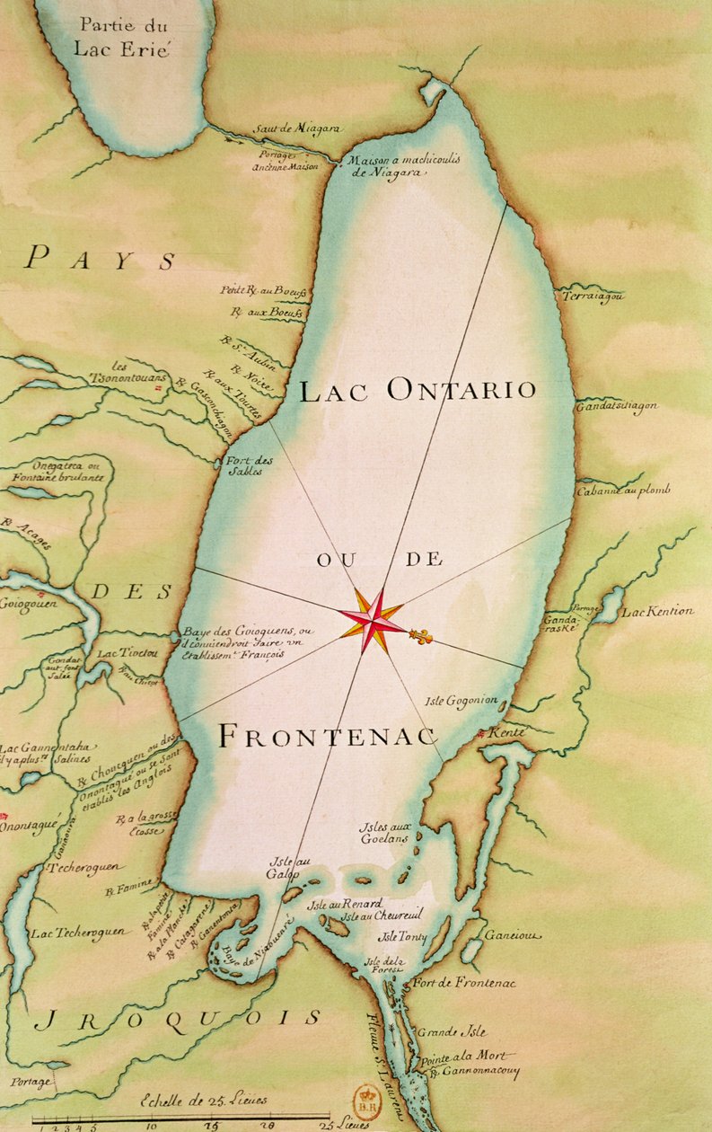 Karte des Ontariosees von French School