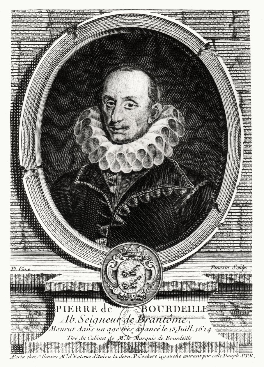 Medaillonporträt von Pierre de Bourdeille (1540-1614), Abt von Brantome von French School