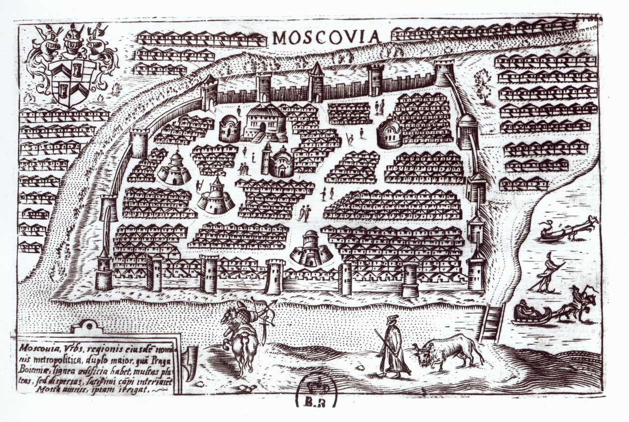 Plan von Moskau, 1628 von French School