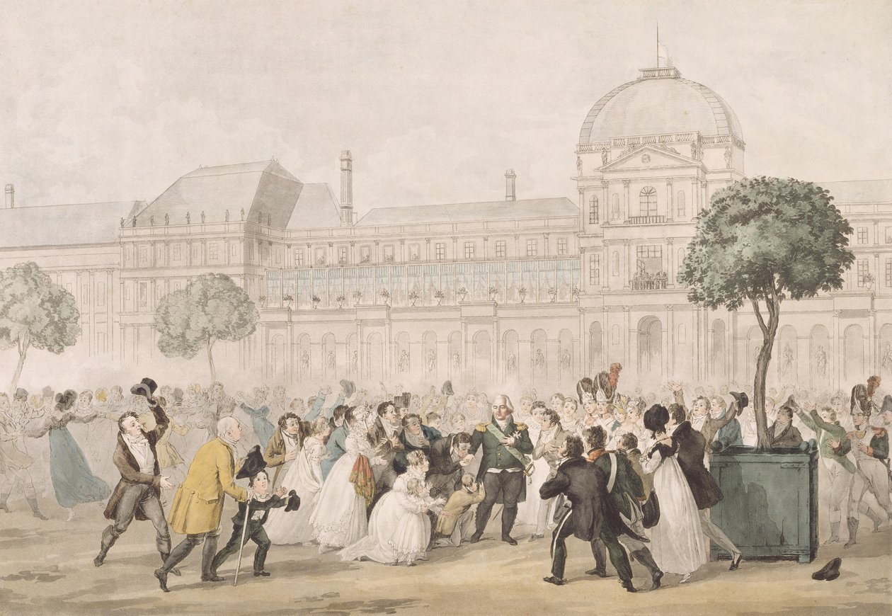 Rückkehr von Louis XVIII nach Paris, 8. Juli 1815 von French School