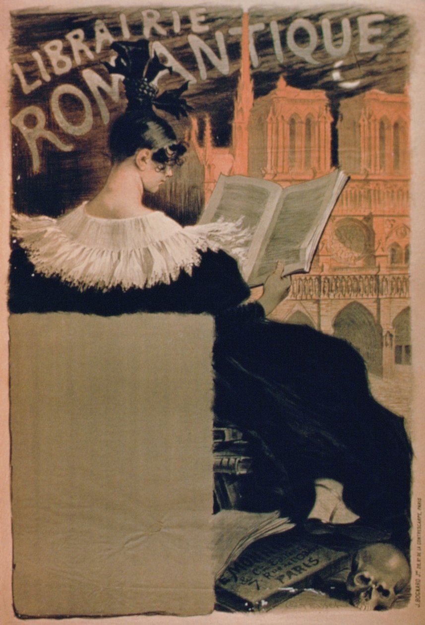 Romantische Buchhandlung, Paris von French School