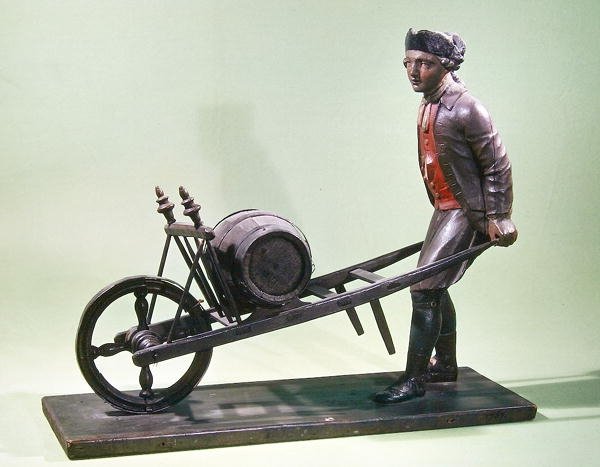 Schild eines Essigverkäufers mit seiner Schubkarre, 1757 von French School