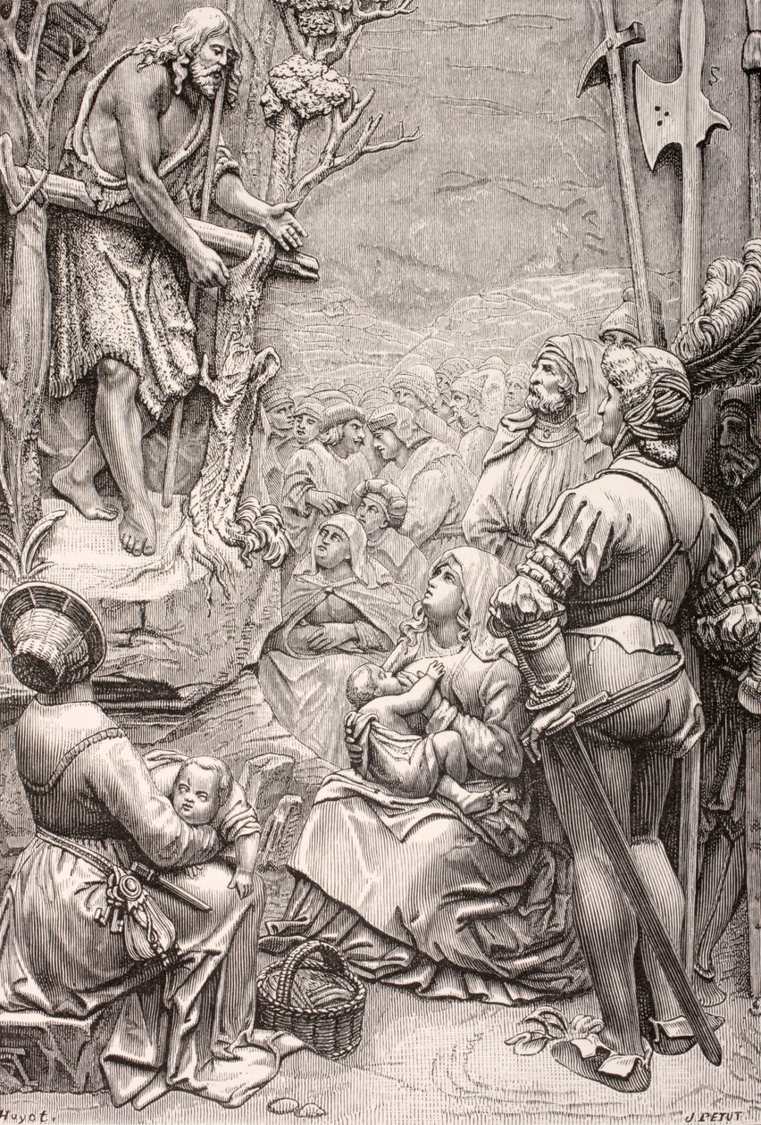 Johannes der Täufer predigt in der Wüste, nach einem Werk von Albrecht Dürer, aus 