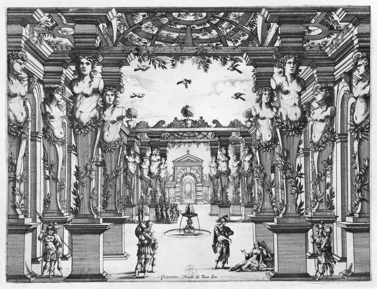 Bühnenbild von Giacomo Torelli für 