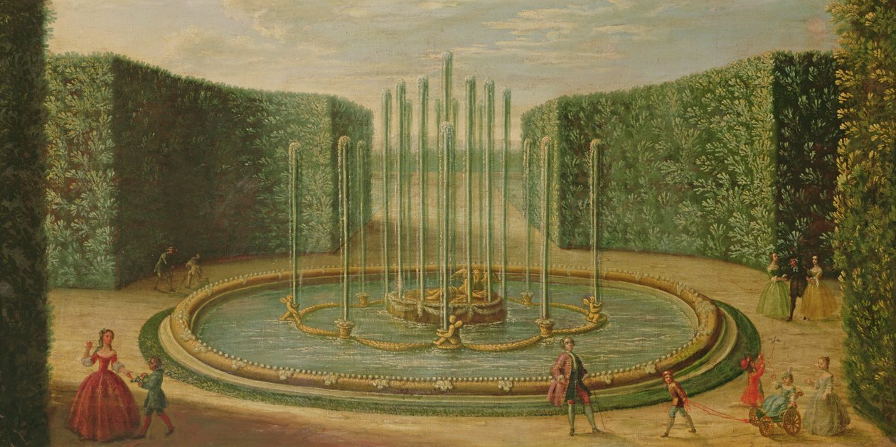 Das Becken des Saturn in Versailles, frühes 18. Jahrhundert von French School