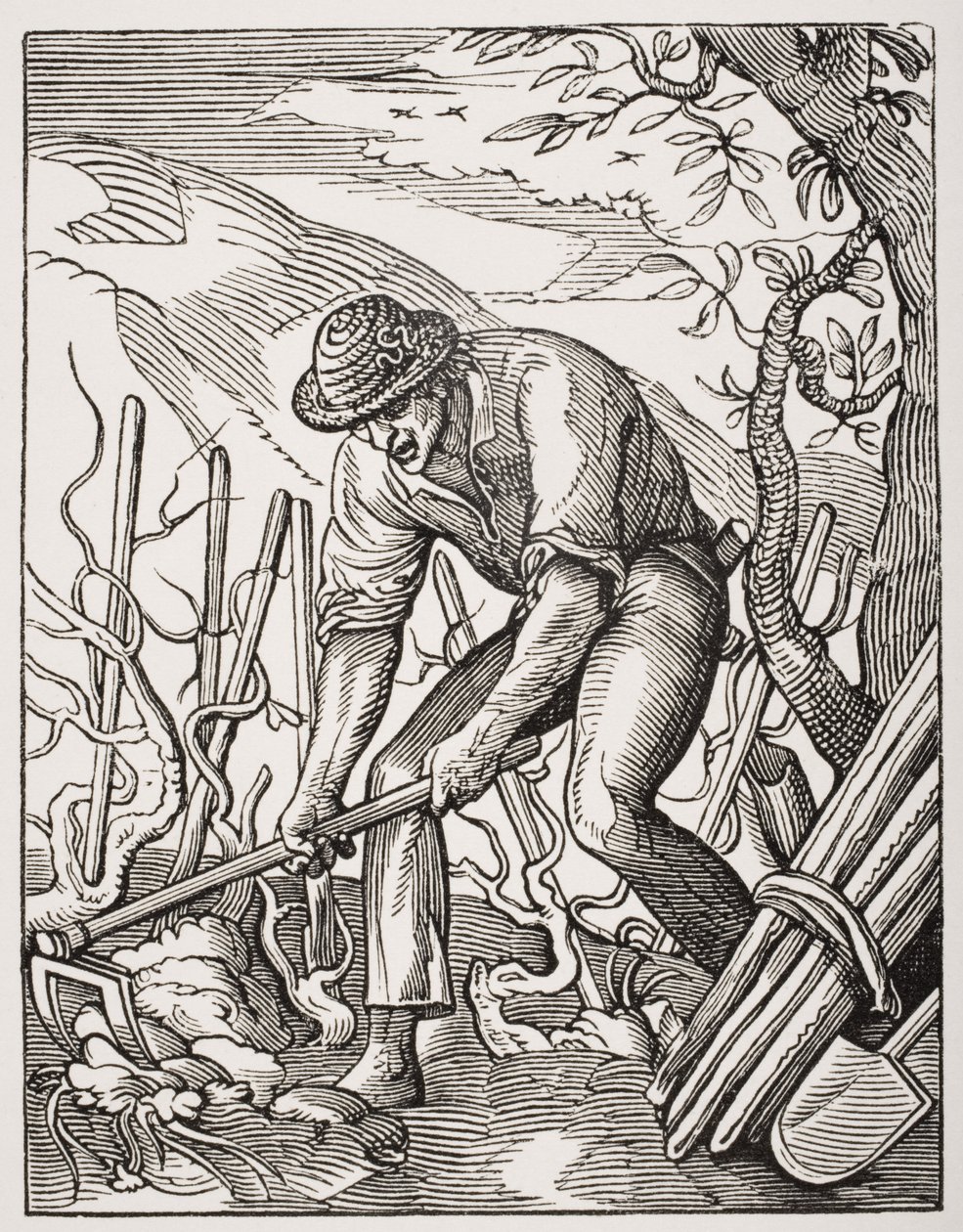 Der Weingärtner, nach einem Stich von Jost Amman (1539-91) aus 