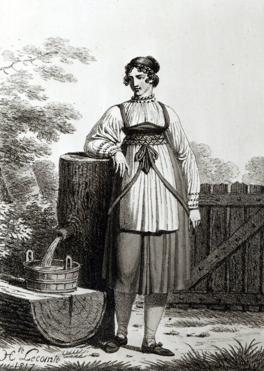 Tiroler Bauernmädchen, 1817 von French School