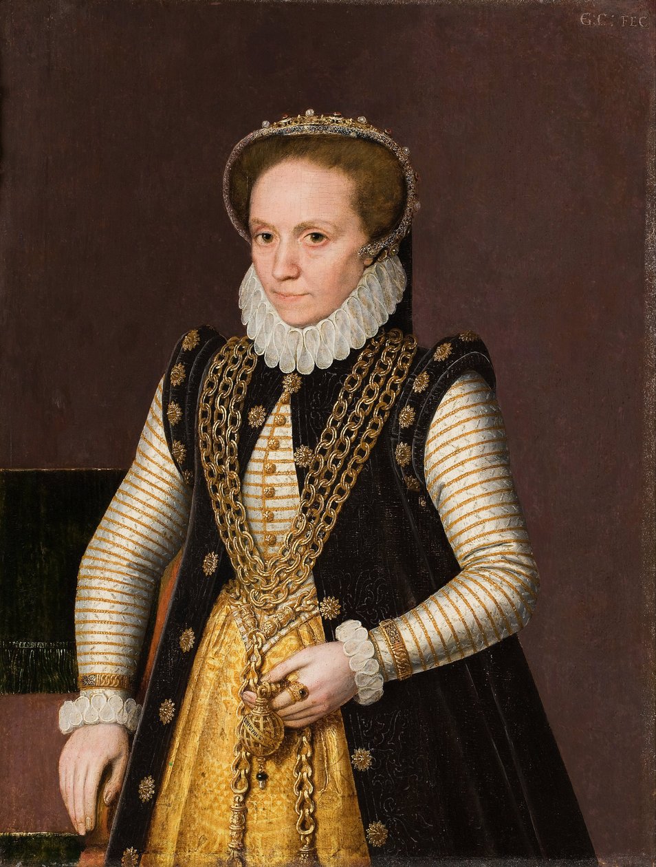 Porträt einer unbekannten französischen Adligen, 1560 von French Master