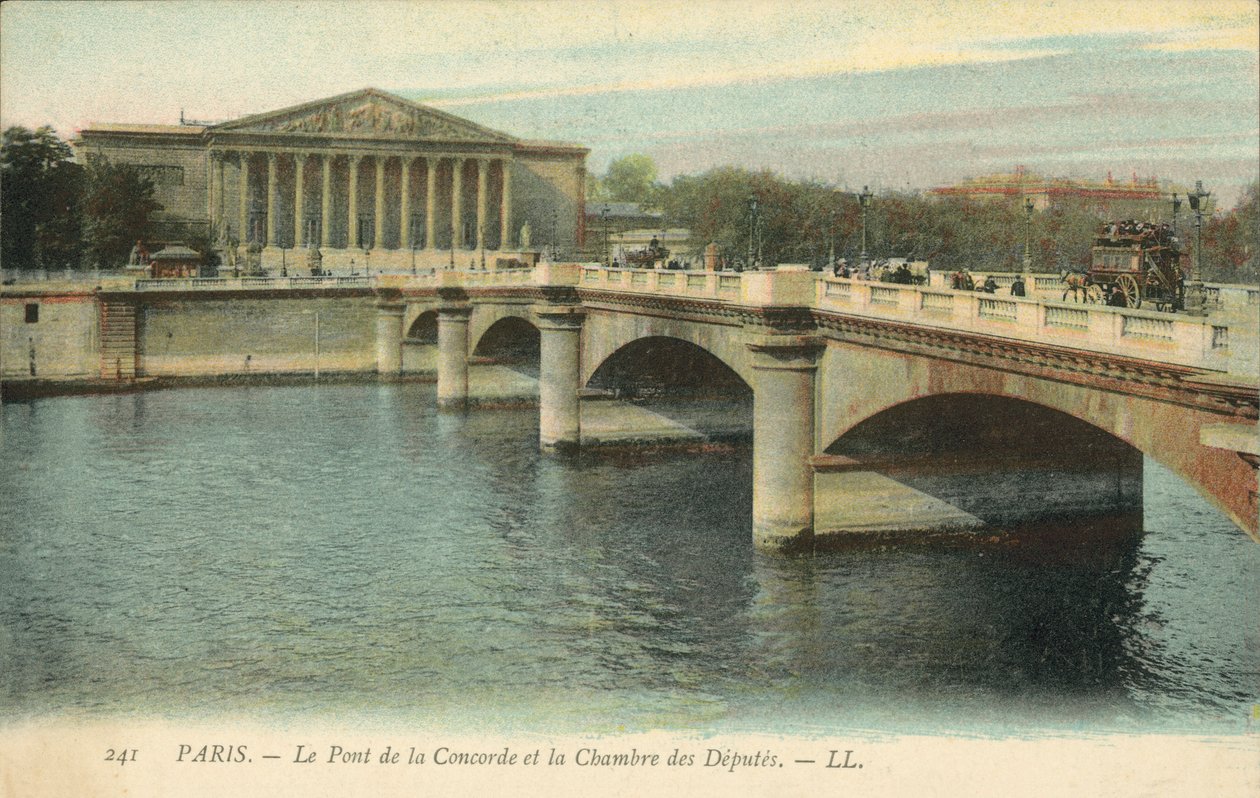 Paris, Die Pont de la Concorde und die Abgeordnetenkammer von French Photographer