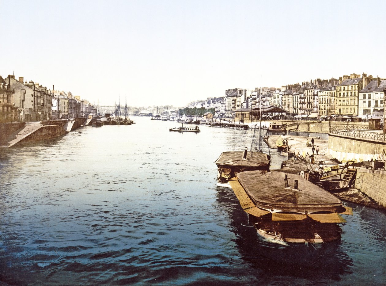 Vergnügungsboote auf der Loire in Nantes, veröffentlicht 1890-1900 von French Photographer