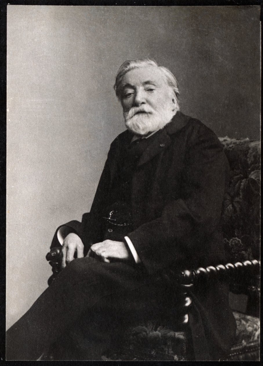 Porträt von Étienne Charles Henri, Vicomte de Bornier (1825-1901), französischer Dichter und Dramatiker von French Photographer