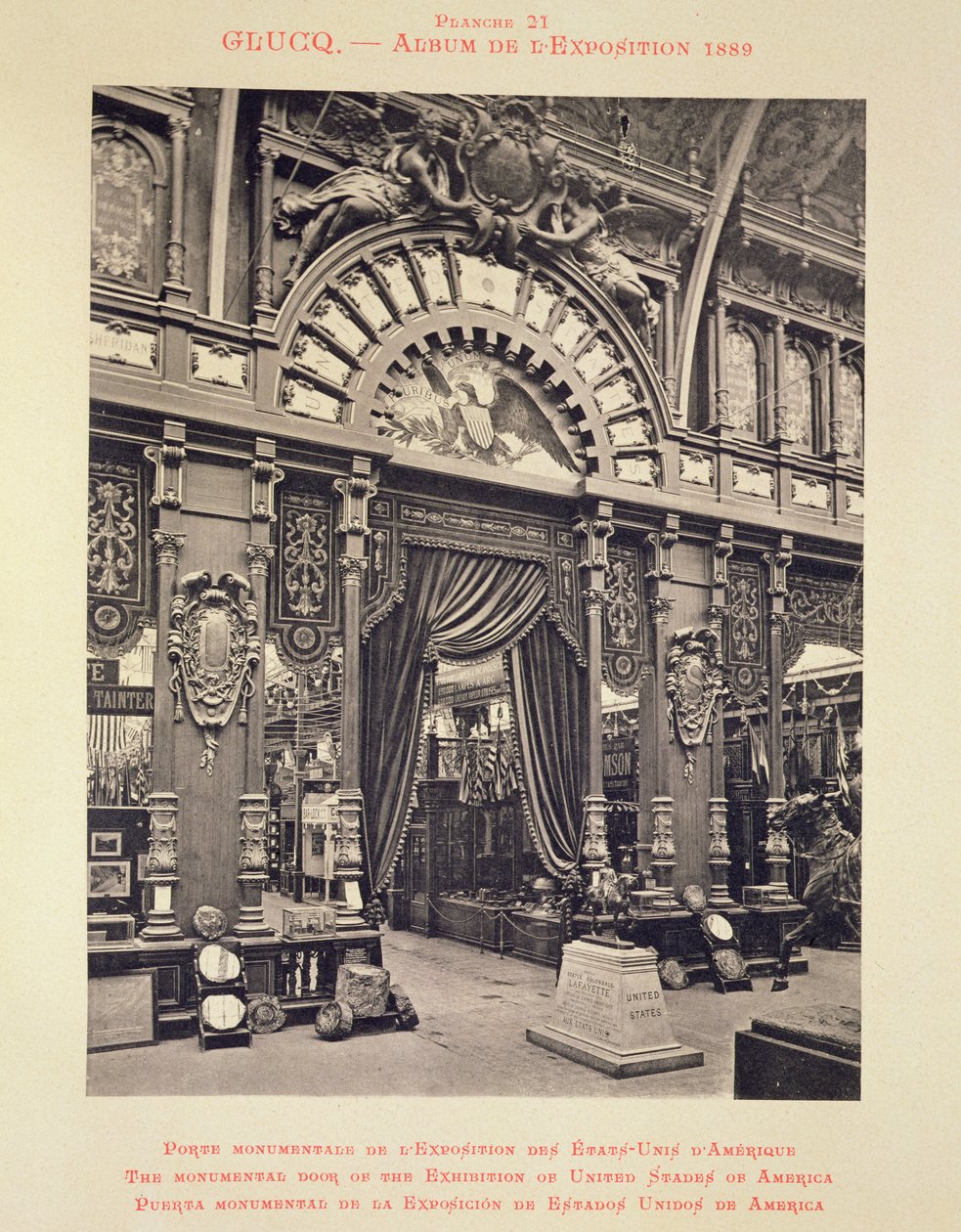 Das monumentale Tor der Ausstellung der Vereinigten Staaten von Amerika, aus 