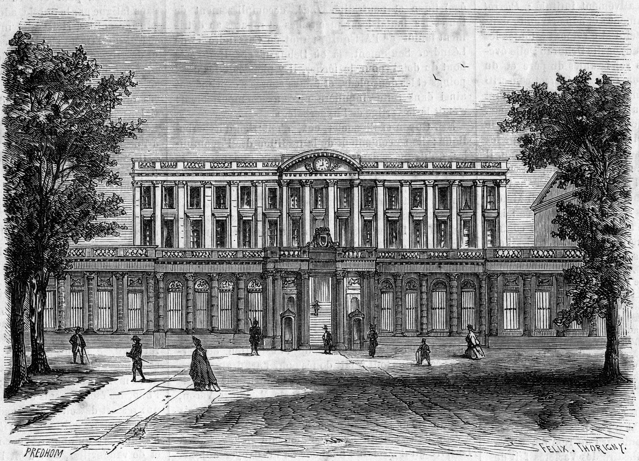Architektur des 18. Jahrhunderts: Außenansicht des Rathauses von Bordeaux, Gironde (33) von French School