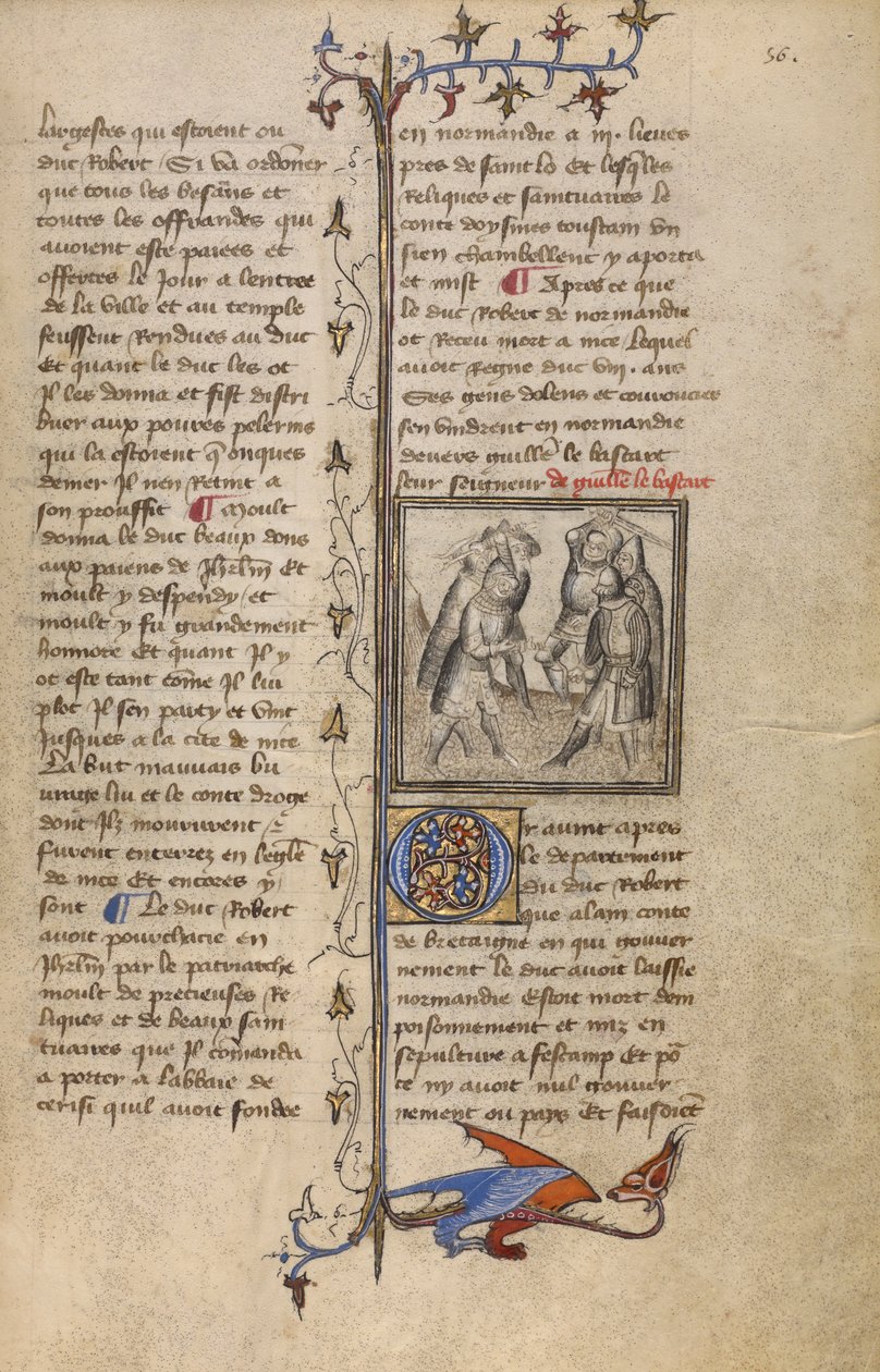 Eine Schlacht zwischen Wankelin de Ferreres und Hugo de Montfort, ca. 1400-1415 von French School