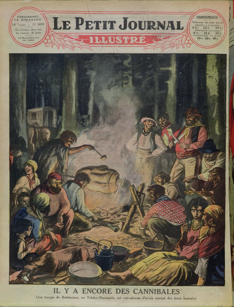 Eine Gruppe kannibalistischer Zigeuner in der Tschechoslowakei, aus Le Petit Journal, 1927 von French School