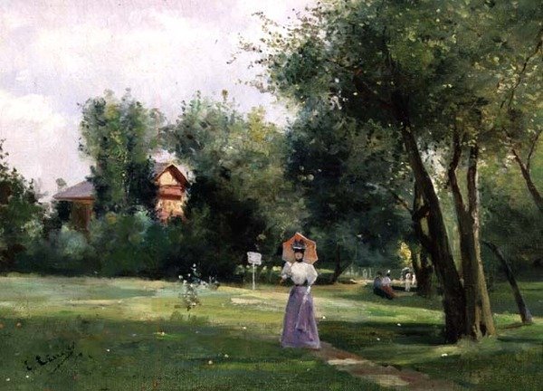 Ein Spaziergang im Park von French School
