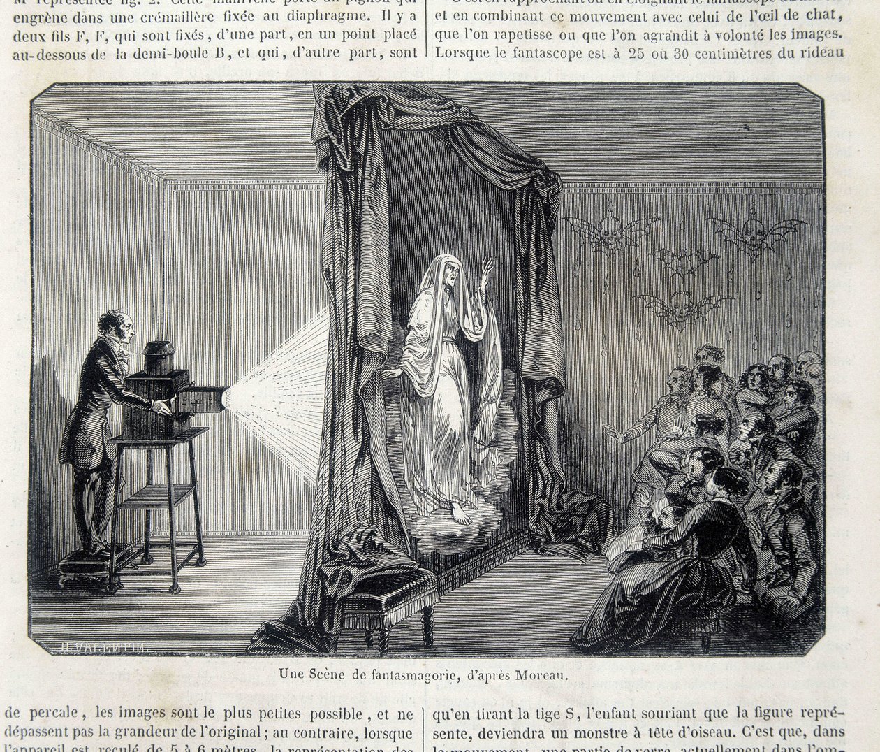 Eine phantasmagorische Szene durch Projektion - in „Bilderladen“ von French School