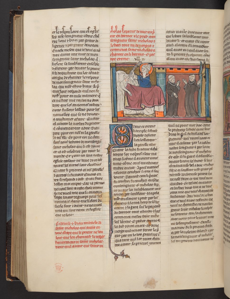 Eine Seite aus Vie des Saints von French School