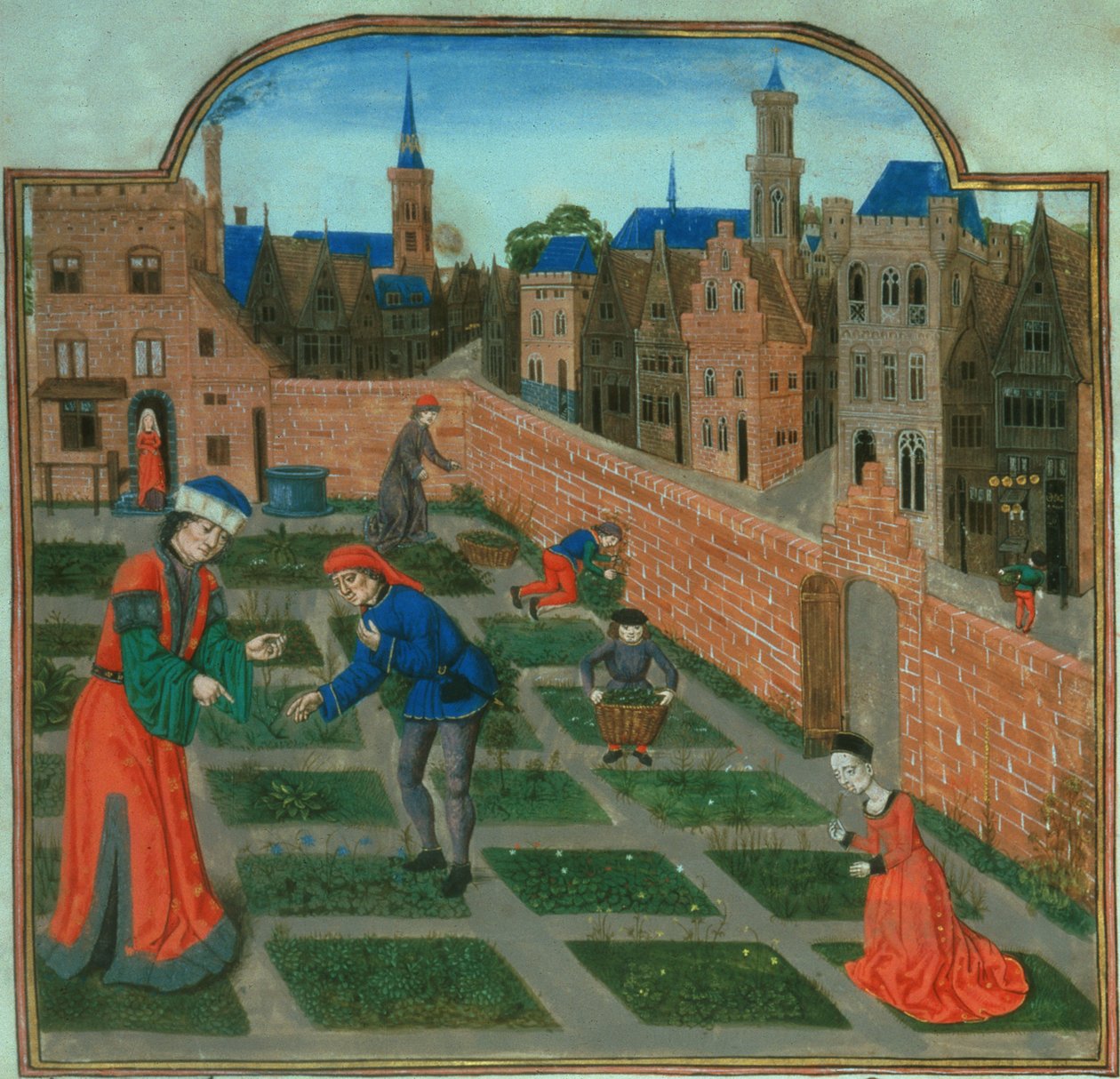Ein ummauerter Stadtgarten, aus 