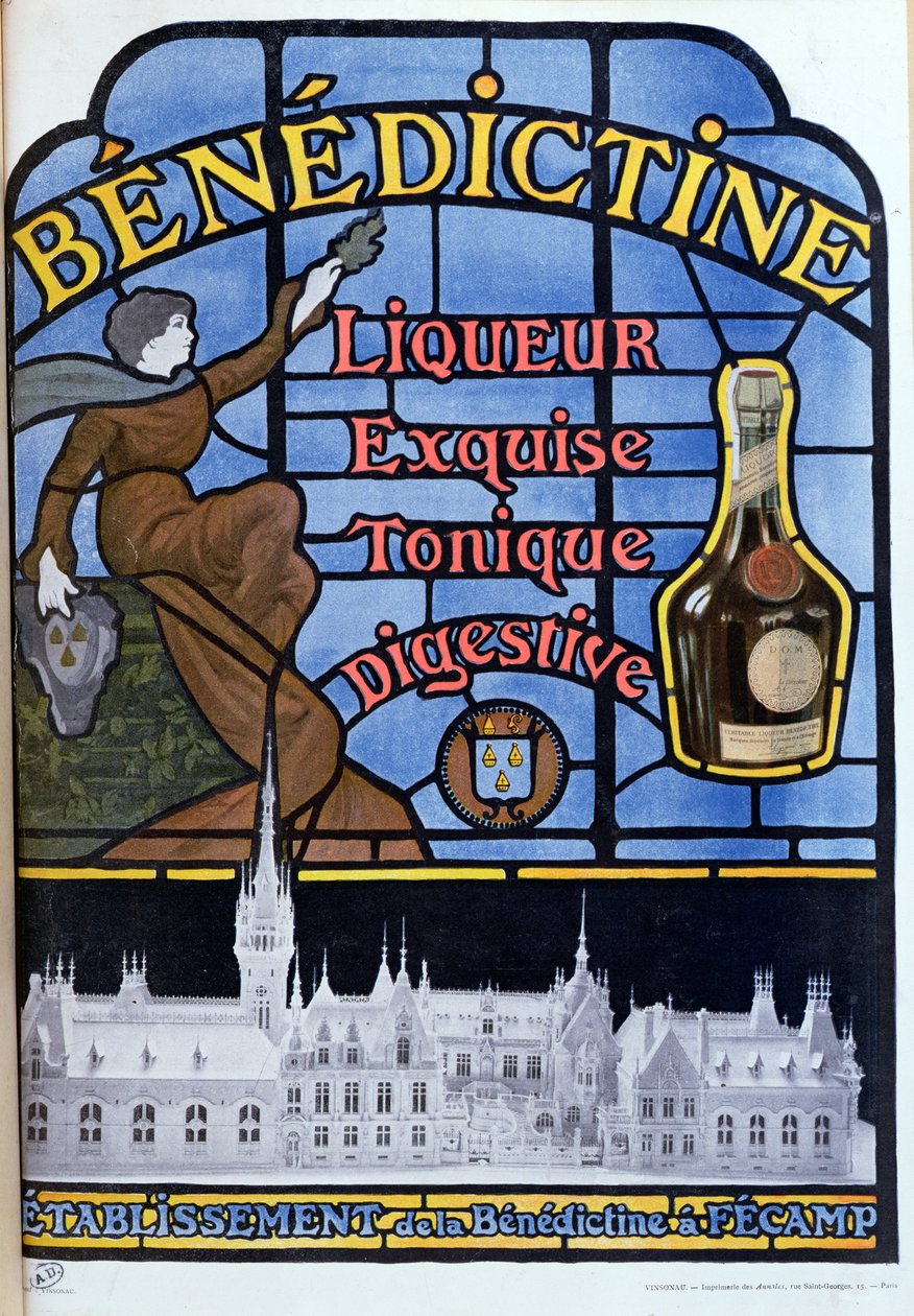 Werbung für Benediktinerlikör, frühes 20. Jahrhundert von French School