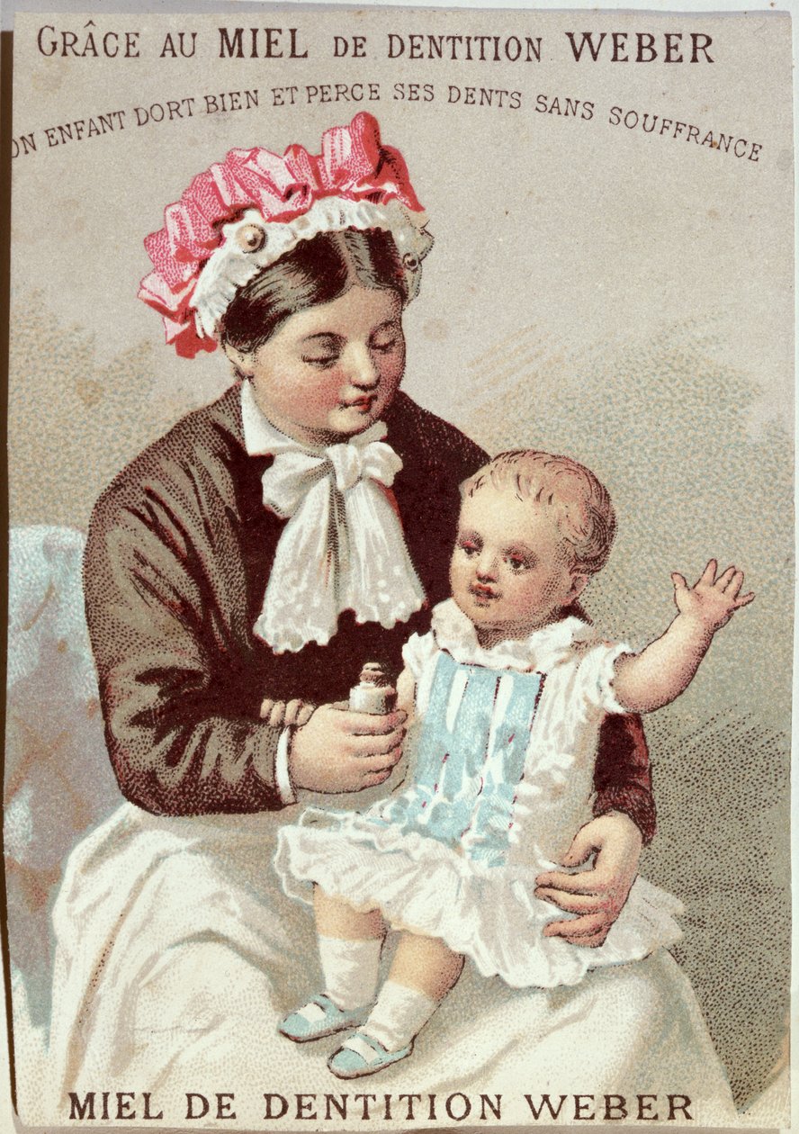 Werbung für Weber-Zahngel, ca. 1880-90 von French School