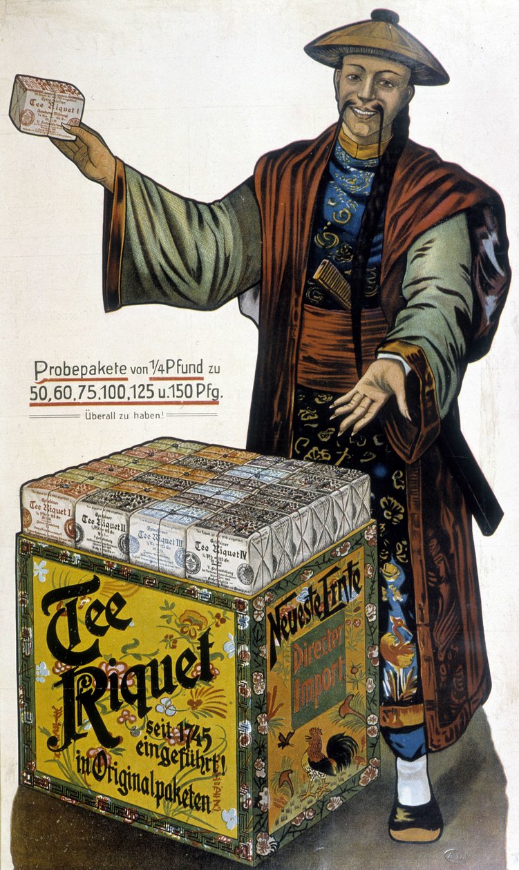 Werbung für chinesischen Tee Riquet - Spätes 19. Jahrhundert von French School