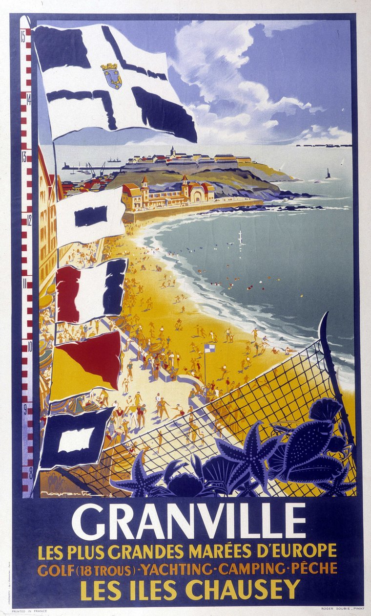 Werbeplakat für Granville und die Chausey-Inseln, Anfang des 20. Jahrhunderts von French School
