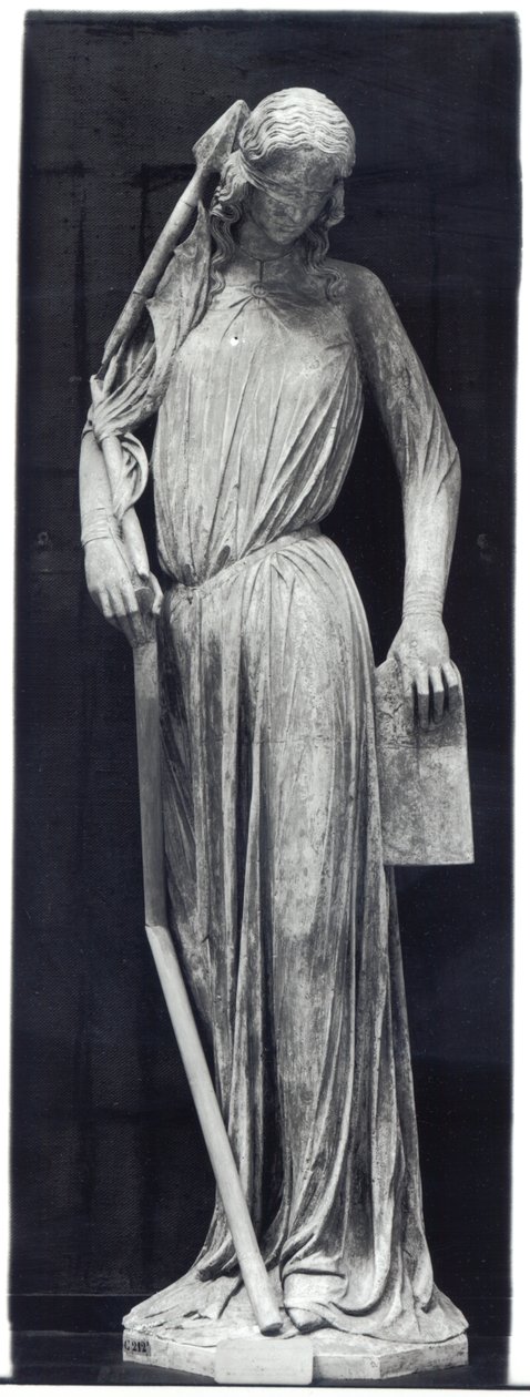 Allegorische Figur der Synagoge, vom Südquerhausportal der Kathedrale, ca. 1230 von French School