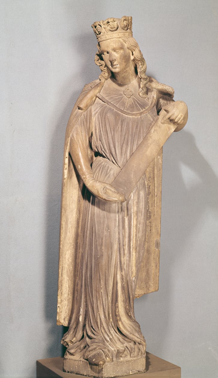 Allegorische Figur der kleinen Kirche, aus dem Straßburger Münster von French School