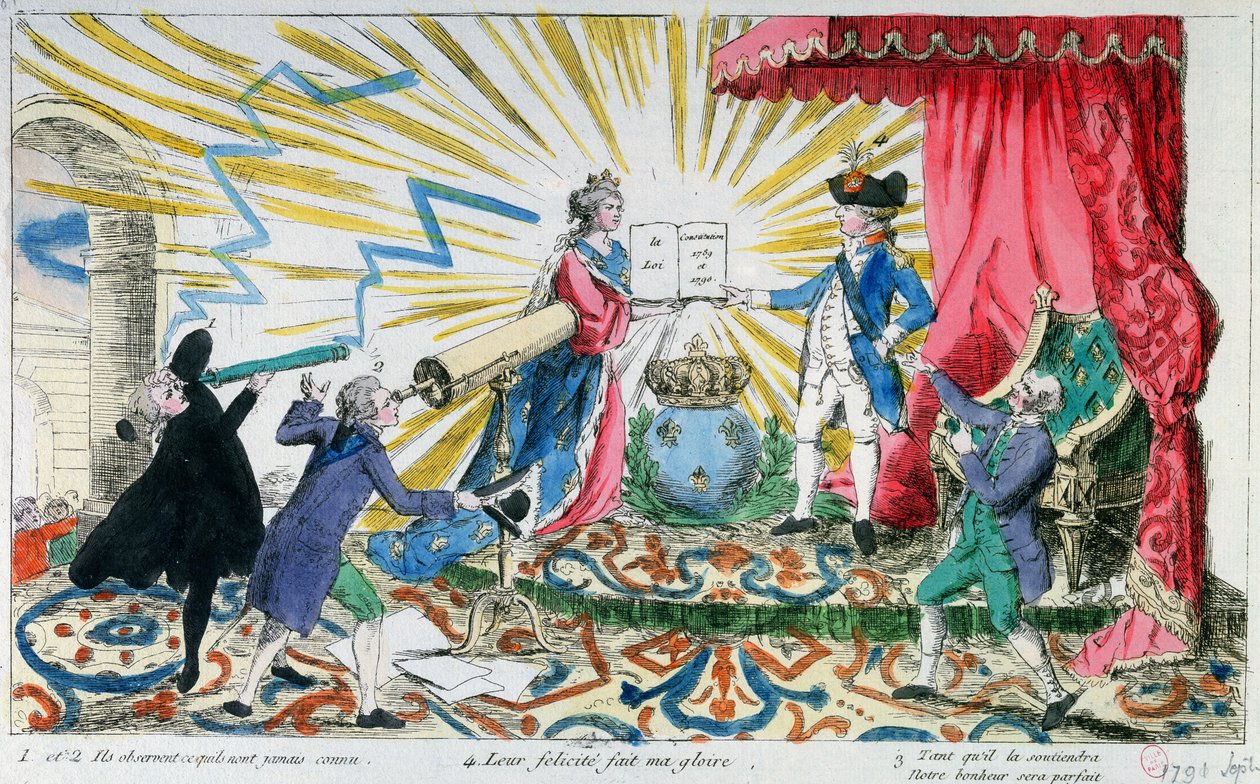 Allegorie der Annahme der Verfassung durch König Ludwig XVI., 1791 von French School