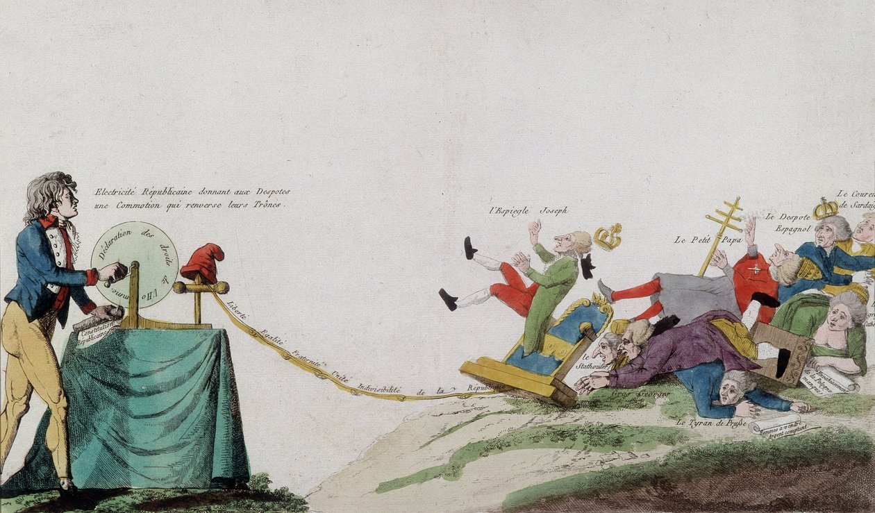 Allegorie der Französischen Revolution, die alle Throne der gekrönten Räuber entfernt von French School