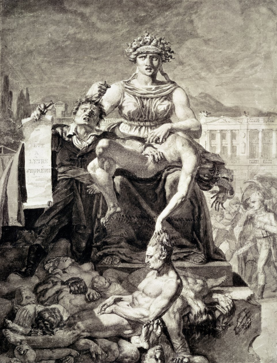 Allegorie des Terrors (Gravur) von French School