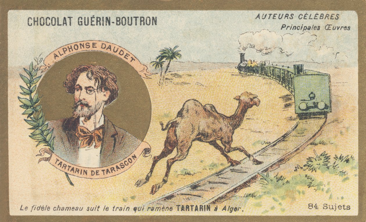 Alphonse Daudet (1840-1897), französischer Schriftsteller und Dramatiker, Autor von „Tartarin de Tarascon“ (1872) von French School