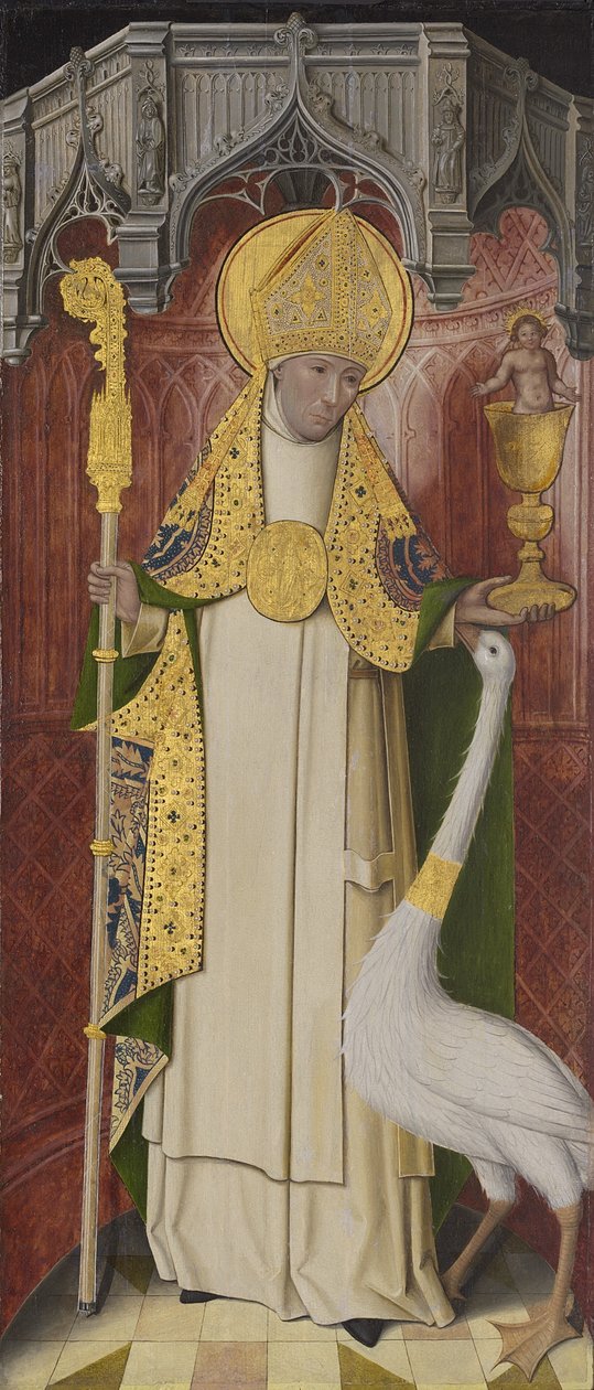 Altarbild aus Thuison-les-Abbeville: Heiliger Hugo von Lincoln, 1490-1500 von French School