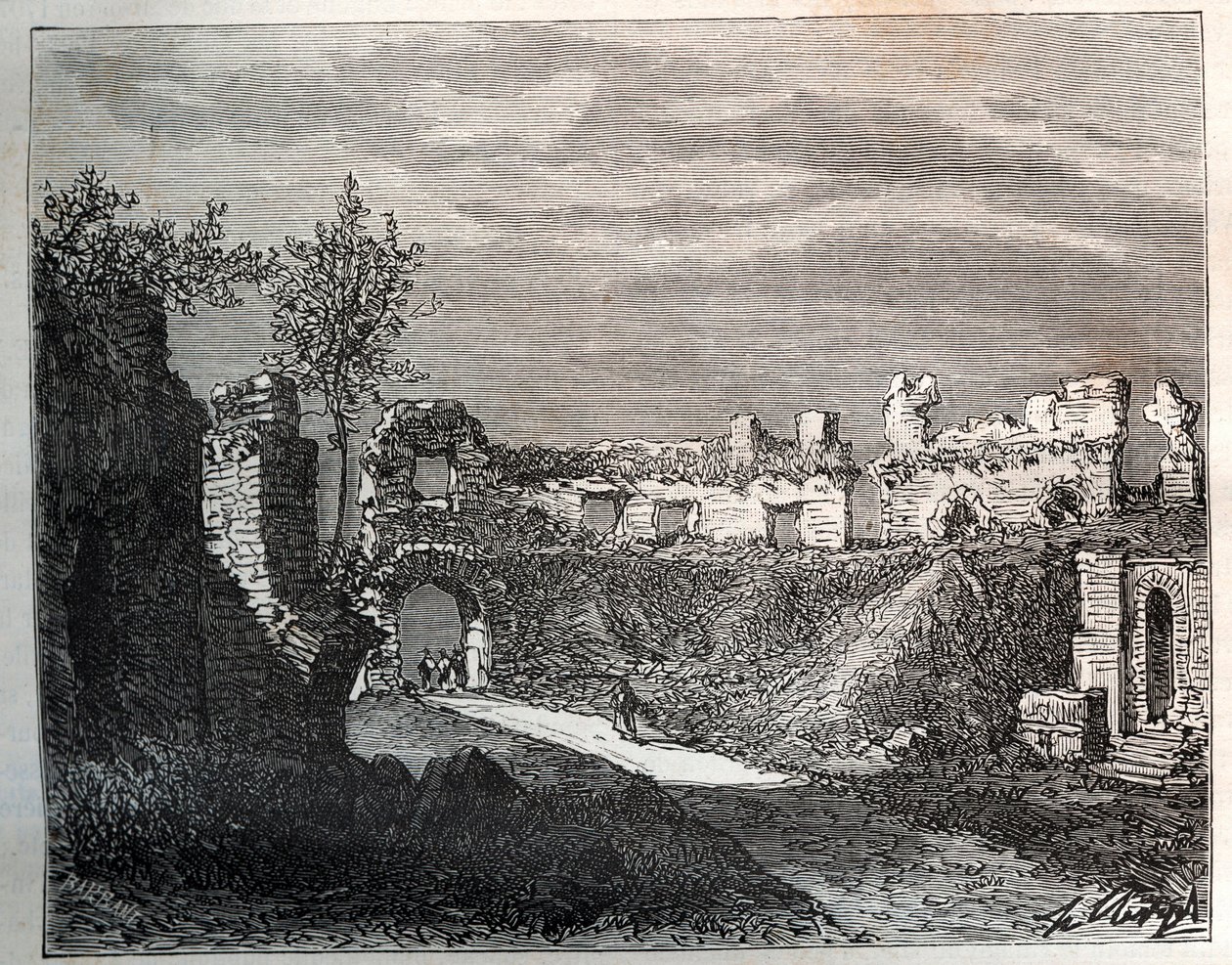 Amphitheater von Fréjus - Gravur in „La France illustrée: Geographie, Geschichte, Verwaltung, Statistik“ von V.A. Malt-Brown. 1884 von French School
