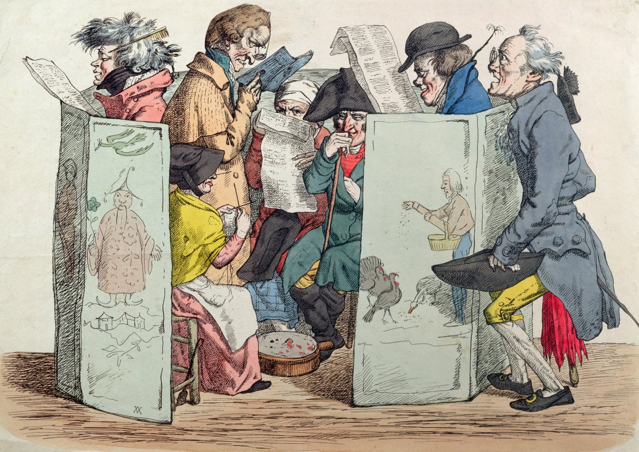 Ein literarischer Salon im Freien, frühes 19. Jahrhundert von French School