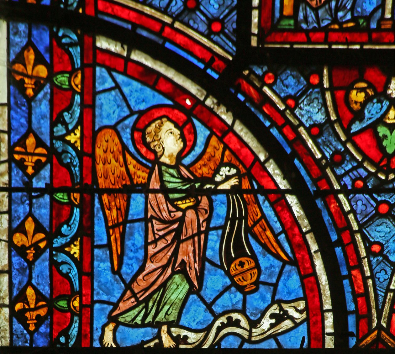 Ein Engel - aus dem Fenster Tod und Verherrlichung der Jungfrau Maria von French School
