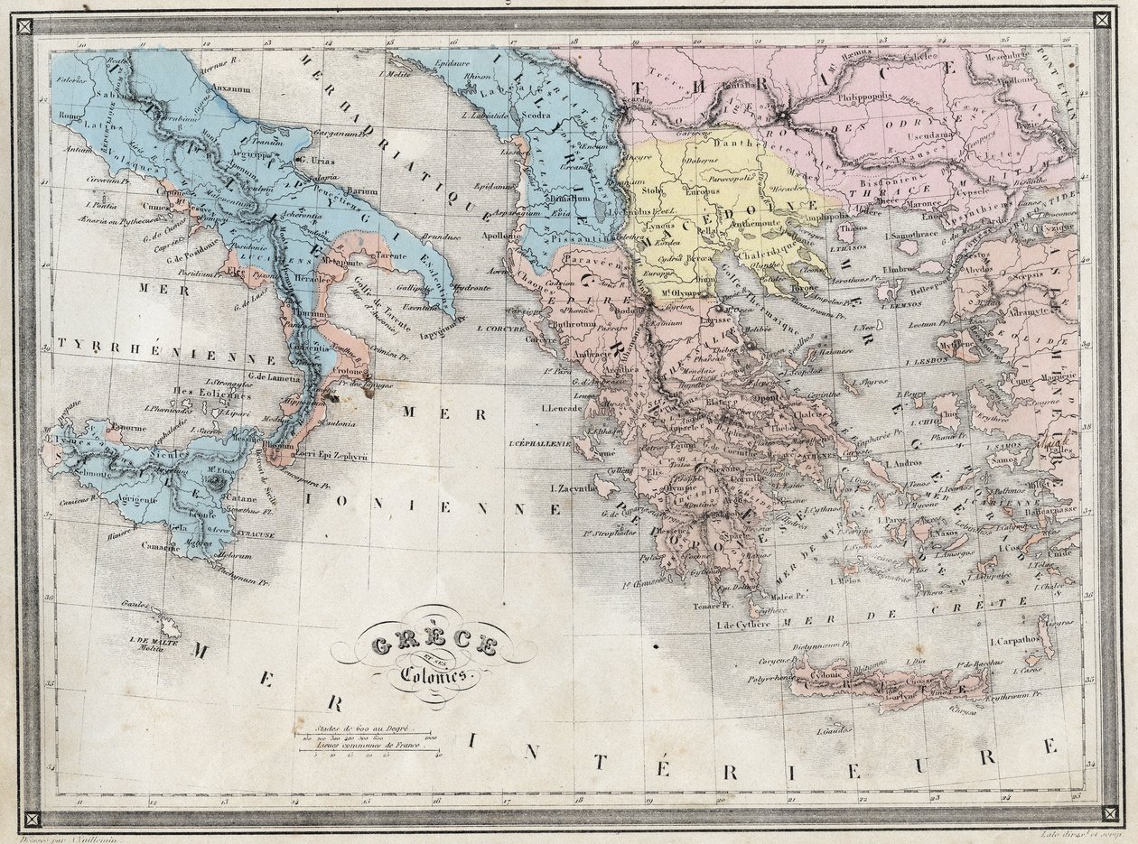 Das antike Griechenland und seine Kolonien - Tafel aus dem 